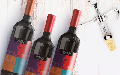 Etiquette bouteille de vin